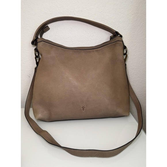 Frye CLAUDE HOBO Shoulder Bag Leather Light Brown 2 Strap Boho Western $398 NEW - Picture 1 of 16